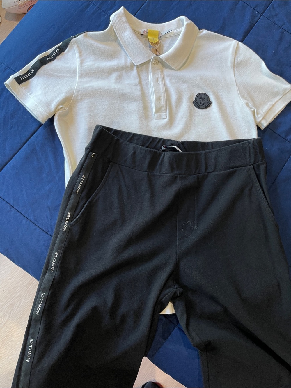 Authentic 2 piece Moncler boys 0 Polo style shirt & shorts Size 14